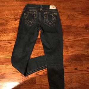 True religion skinny jeans in dark blue